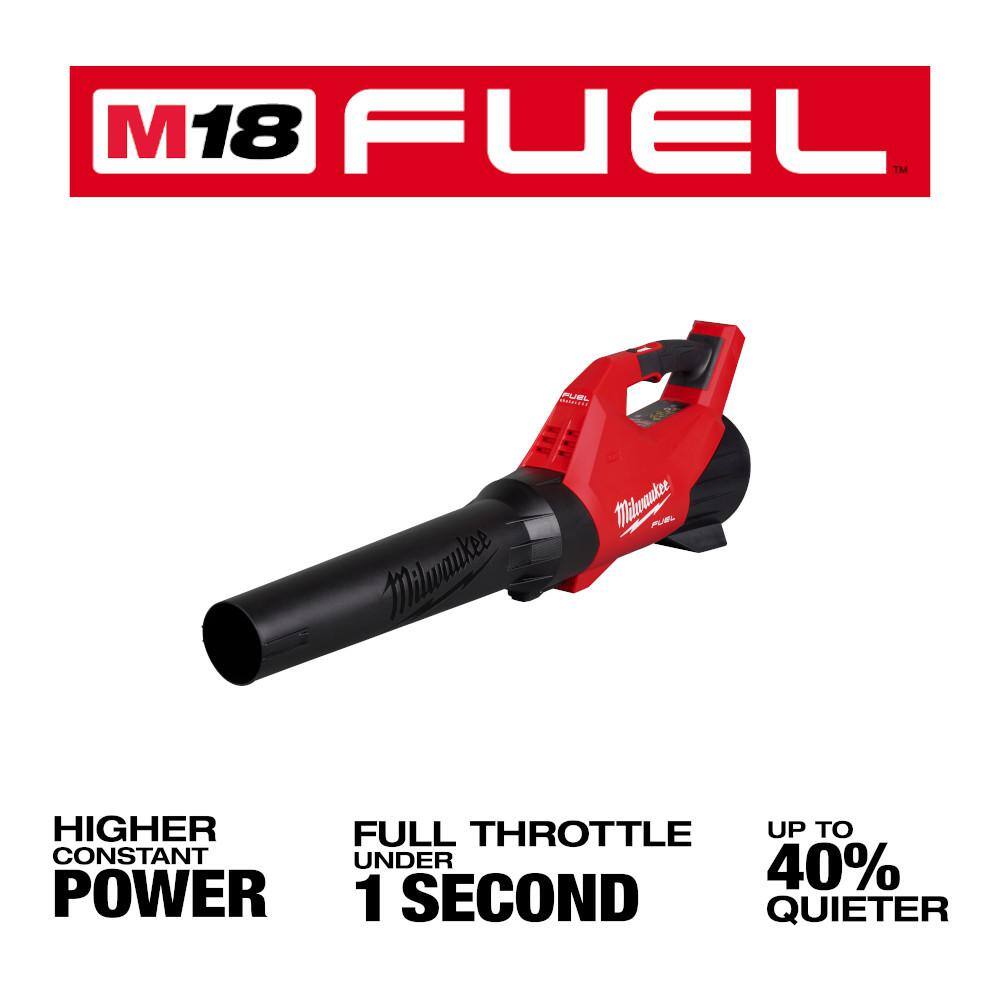Milwaukee M18 FUEL 120 MPH 500 CFM 18V Lithium-Ion Brushless Cordless Handheld Blower with Gutter Attachment 3017-20-49-16-2790
