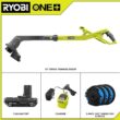 RYOBI ONE+ 18V 10 in. Cordless Battery String Trimmer/Edger 2.0 Ah Battery and Charger kit with ONE+ 0.065 Spool (3-Pack) PCLST01K-AC14RL3A RYOBI ONE+ 18V 10 in. Cordless Battery String Trimmer/Edger 2.0 Ah Battery and Charger kit with ONE+ 0.065 Spool (3-Pack) PCLST01K-AC14RL3A