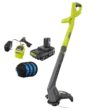 RYOBI ONE+ 18V 10 in. Cordless Battery String Trimmer/Edger 2.0 Ah Battery and Charger kit with ONE+ 0.065 Spool (3-Pack) PCLST01K-AC14RL3A RYOBI ONE+ 18V 10 in. Cordless Battery String Trimmer/Edger 2.0 Ah Battery and Charger kit with ONE+ 0.065 Spool (3-Pack) PCLST01K-AC14RL3A