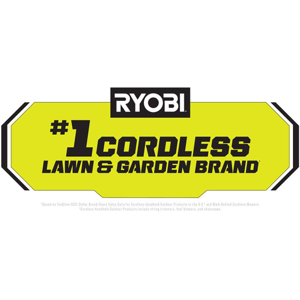 RYOBI ONE+ 18V 13 in. Cordless Battery String Trimmer/ Edger with Extra 3-Pack of Spools, 4.0 Ah Battery and Charger P20180-AC80RL3 RYOBI ONE+ 18V 13 in. Cordless Battery String Trimmer/ Edger with Extra 3-Pack of Spools, 4.0 Ah Battery and Charger P20180-AC80RL3