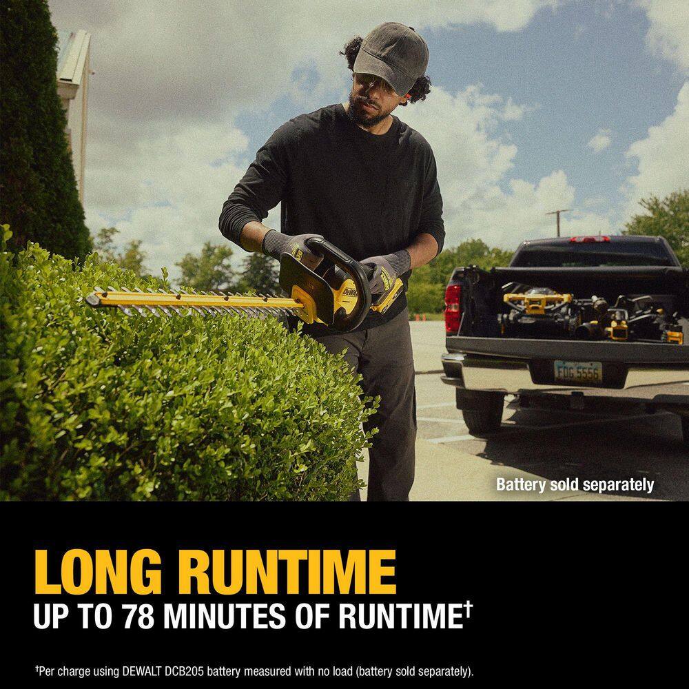 DEWALT 20V MAX 22 in. Cordless Battery Powered Hedge Trimmer (Tool Only) DCHT821B