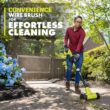 RYOBI ONE+ 18V Patio Cleaner with Wire Brush Edger with 2.0 Ah Battery and Charger P2950 RYOBI ONE+ 18V Patio Cleaner with Wire Brush Edger with 2.0 Ah Battery and Charger P2950