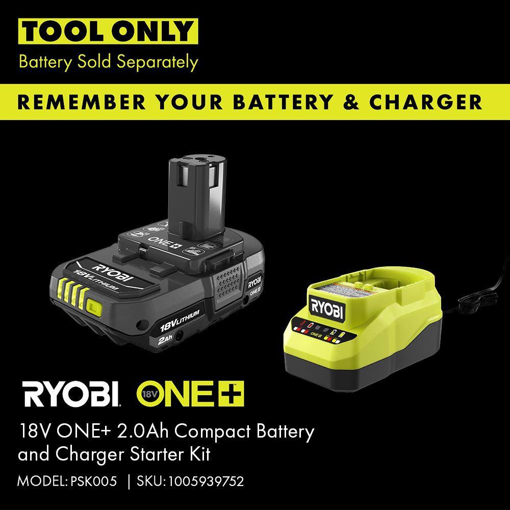 RYOBI ONE+ 18V 9 in. Cordless Battery Edger (Tool Only) with Extra Edger Blade P2300BTL-AC04215