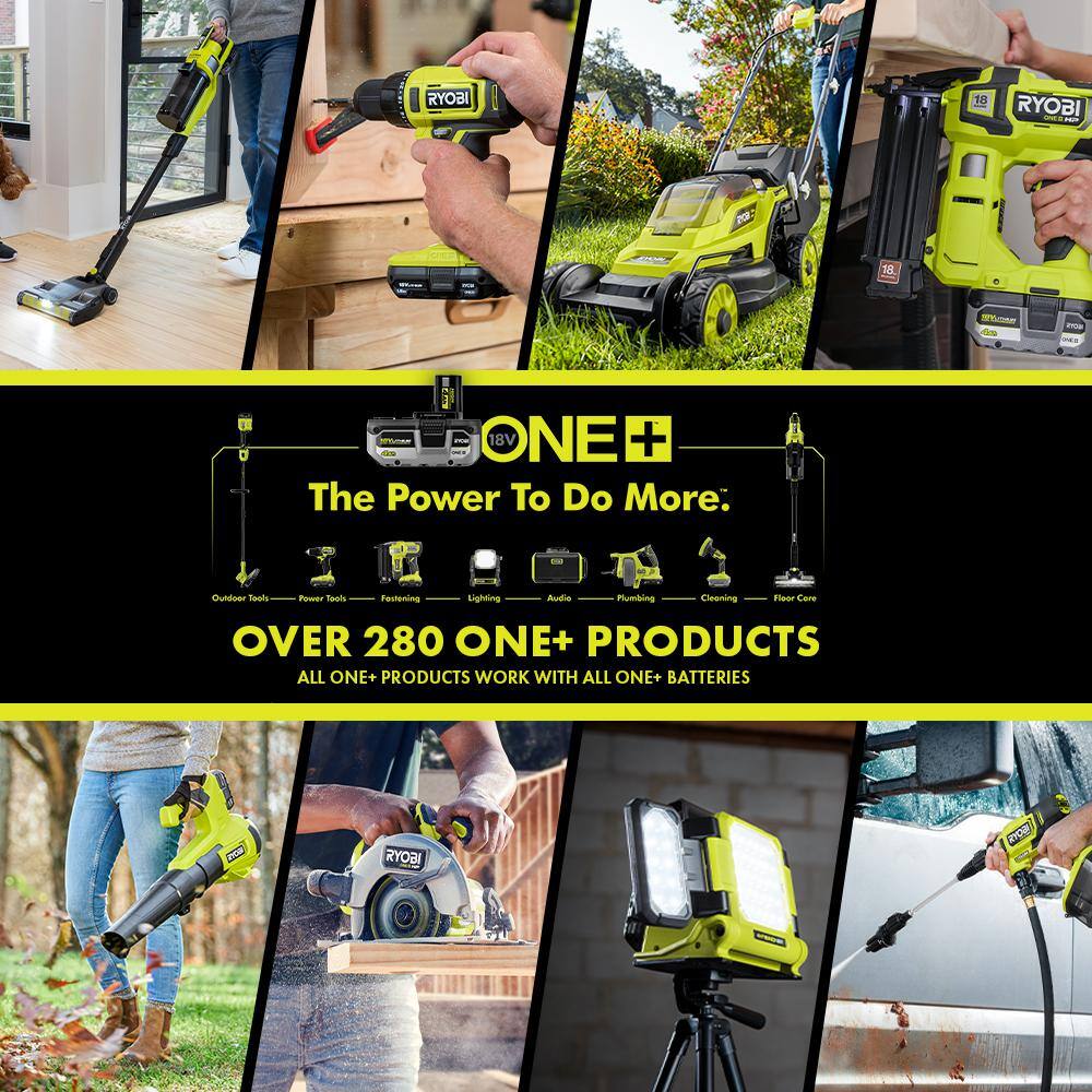 RYOBI ONE+ 18V 9 in. Cordless Battery Edger (Tool Only) with Extra Edger Blade P2300BTL-AC04215