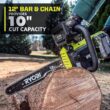 RYOBI ONE+ HP 18V Brushless Whisper Series 12 in. Battery Chainsaw (Tool Only) P2507BTL RYOBI ONE+ HP 18V Brushless Whisper Series 12 in. Battery Chainsaw (Tool Only) P2507BTL