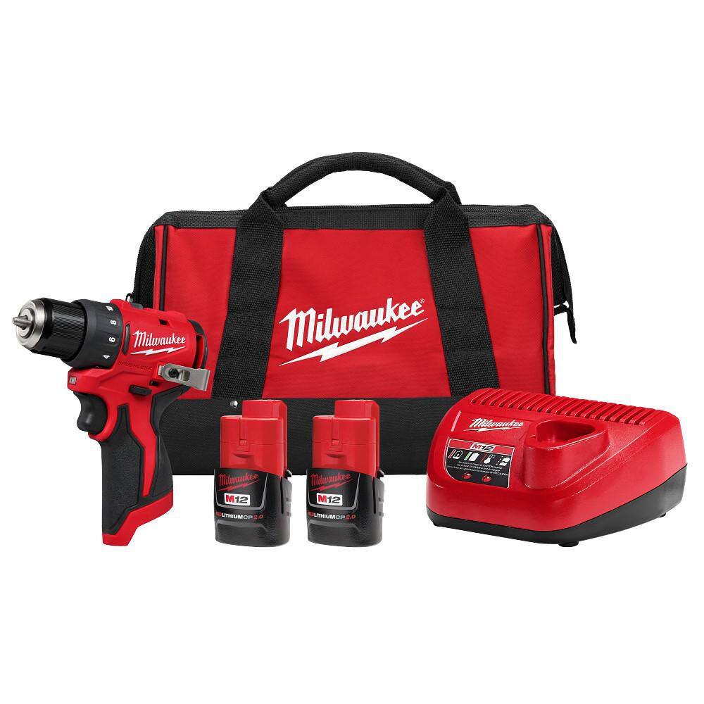 Milwaukee M12 12-Volt Lithium-Ion Brushless Cordless Subcompact Brushless Drill Driver Kit 3401-22 Milwaukee M12 12-Volt Lithium-Ion Brushless Cordless Subcompact Brushless Drill Driver Kit 3401-22