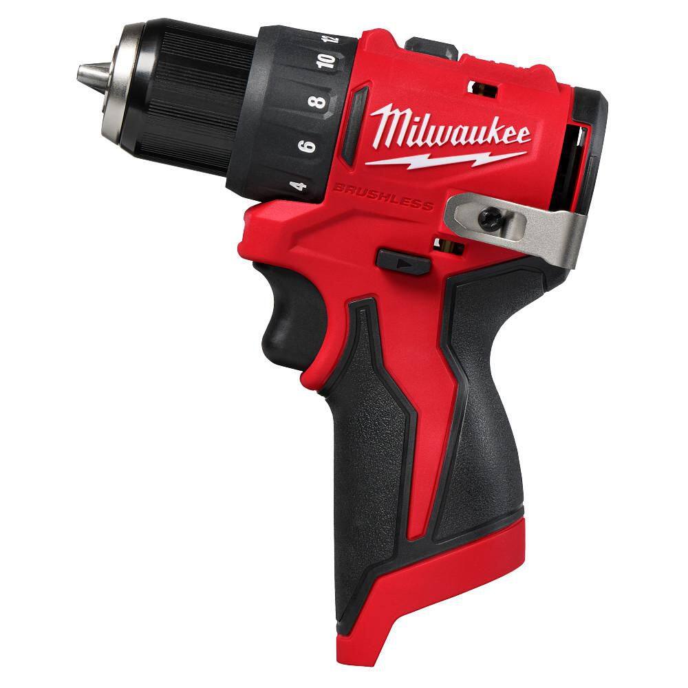 Milwaukee M12 12V Lithium-Ion Subcompact Brushless Cordless 3/8 in. Drill Driver (Tool-Only) 3401-20 Milwaukee M12 12V Lithium-Ion Subcompact Brushless Cordless 3/8 in. Drill Driver (Tool-Only) 3401-20
