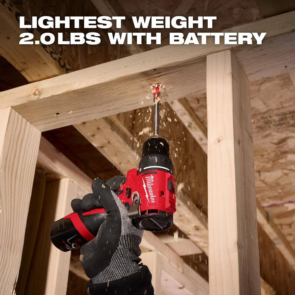 Milwaukee M12 12V Lithium-Ion Subcompact Brushless Cordless 3/8 in. Drill Driver (Tool-Only) 3401-20 Milwaukee M12 12V Lithium-Ion Subcompact Brushless Cordless 3/8 in. Drill Driver (Tool-Only) 3401-20