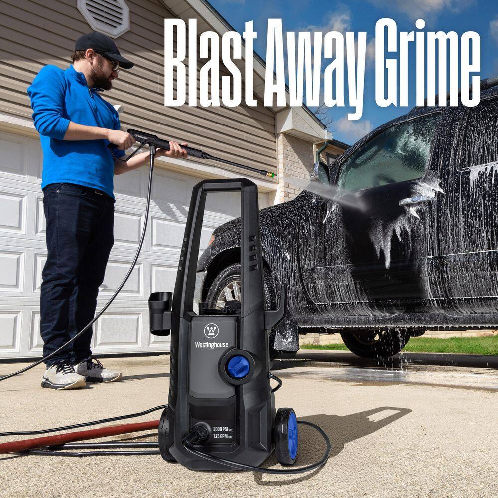 Westinghouse 2000 PSI 1.76 GPM Cold Water Electric Powered Pressure Washer with Anti-Tipping Technology and 2 Quick Connect Tips ePX3030 Westinghouse 2000 PSI 1.76 GPM Cold Water Electric Powered Pressure Washer with Anti-Tipping Technology and 2 Quick Connect Tips ePX3030