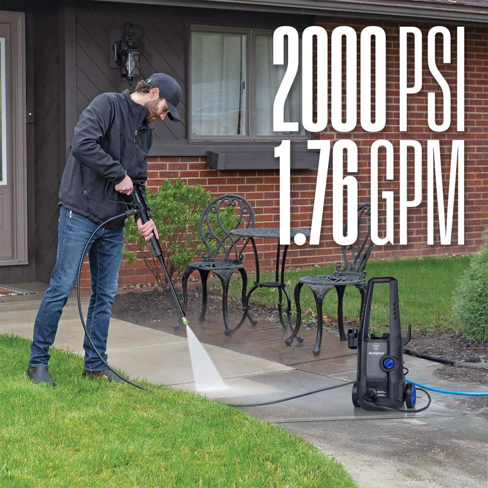 Westinghouse 2000 PSI 1.76 GPM Cold Water Electric Powered Pressure Washer with Anti-Tipping Technology and 2 Quick Connect Tips ePX3030 Westinghouse 2000 PSI 1.76 GPM Cold Water Electric Powered Pressure Washer with Anti-Tipping Technology and 2 Quick Connect Tips ePX3030