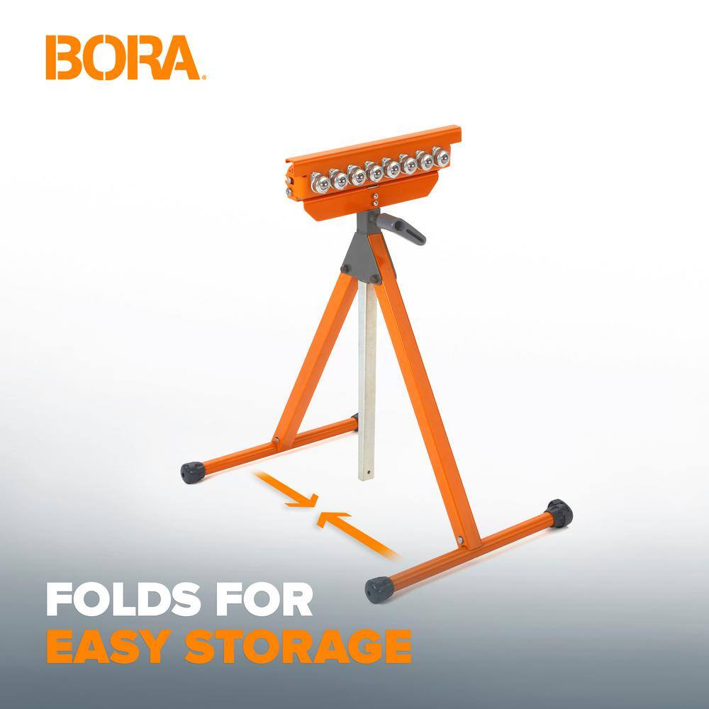 BORA 27 in. to 43-3/4 in. Tri-Function Pedestal Roller Stand (2-Pack) PM-5093T