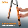 BORA 30 in. to 36 in. Steel Speed Horse XT Adjustable Height Sawhorse with Auto Release Legs (2-Pack) PM-4550T
