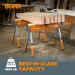 BORA 30 in. to 36 in. Steel Speed Horse XT Adjustable Height Sawhorse with Auto Release Legs (2-Pack) PM-4550T