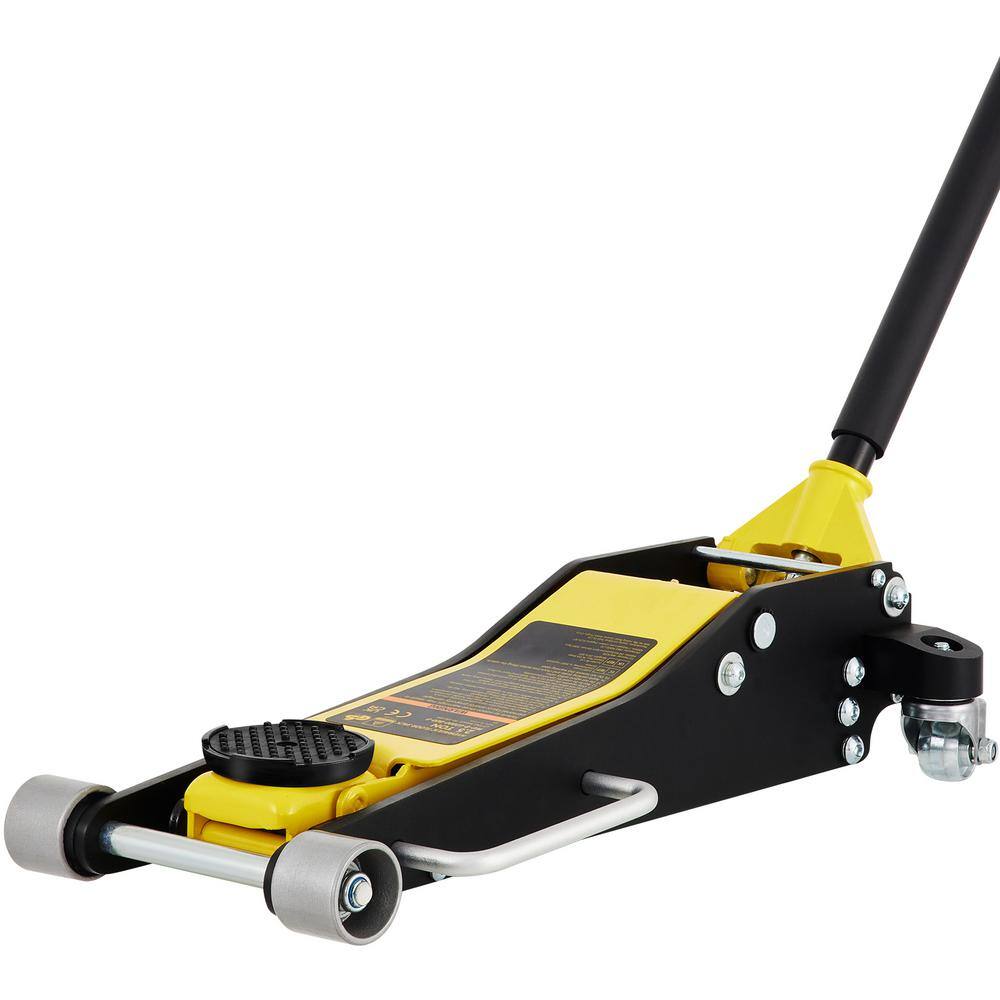 SKYSHALO Floor Jack, 2.5 Ton Low Profile Floor Jack, Aluminum and Steel Racing Floor Jack with Dual Pistons Quick Lift Pump SGWSQJDLTS25T8L53V0-S0110