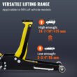 SKYSHALO Floor Jack, 2.5 Ton Low Profile Floor Jack, Aluminum and Steel Racing Floor Jack with Dual Pistons Quick Lift Pump SGWSQJDLTS25T8L53V0-S0110