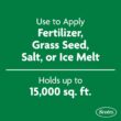 Scotts Turf Builder EdgeGuard DLX Push Broadcast Spreader Holds up to 15,000 sq.ft. for Seed, Fertilizer, Salt, Ice Melt 76232-4