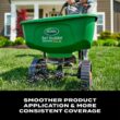 Scotts Turf Builder EdgeGuard DLX Push Broadcast Spreader Holds up to 15,000 sq.ft. for Seed, Fertilizer, Salt, Ice Melt 76232-4