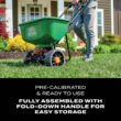 Scotts Turf Builder EdgeGuard DLX Push Broadcast Spreader Holds up to 15,000 sq.ft. for Seed, Fertilizer, Salt, Ice Melt 76232-4