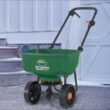 Scotts Turf Builder EdgeGuard DLX Push Broadcast Spreader Holds up to 15,000 sq.ft. for Seed, Fertilizer, Salt, Ice Melt 76232-4