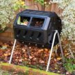 FCMP Outdoor Tumbling Composter with Two Chambers for Efficient Batch Composting IM 4000