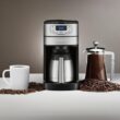 Cuisinart 10 Cup Coffee Maker with Grinder, Automatic Grind & Brew, Black/Silver, DGB-450NAS