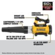 DEWALT FLEXVOLT 60V MAX 160 MPH 760 CFM Brushless Cordless Battery Powered Blower (Tool-Only) DCBL777B DEWALT FLEXVOLT 60V MAX 160 MPH 760 CFM Brushless Cordless Battery Powered Blower (Tool-Only) DCBL777B