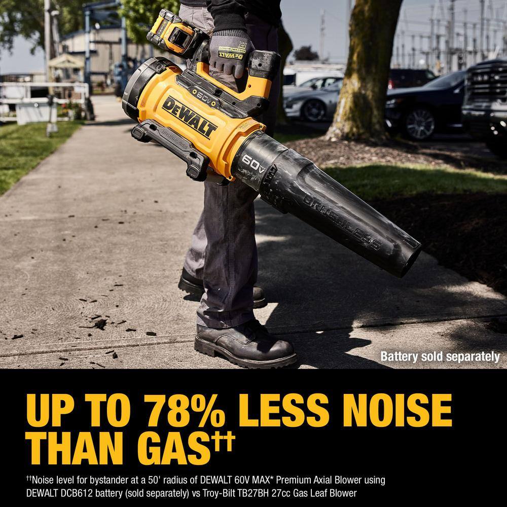 DEWALT FLEXVOLT 60V MAX 160 MPH 760 CFM Brushless Cordless Battery Powered Blower (Tool-Only) DCBL777B DEWALT FLEXVOLT 60V MAX 160 MPH 760 CFM Brushless Cordless Battery Powered Blower (Tool-Only) DCBL777B