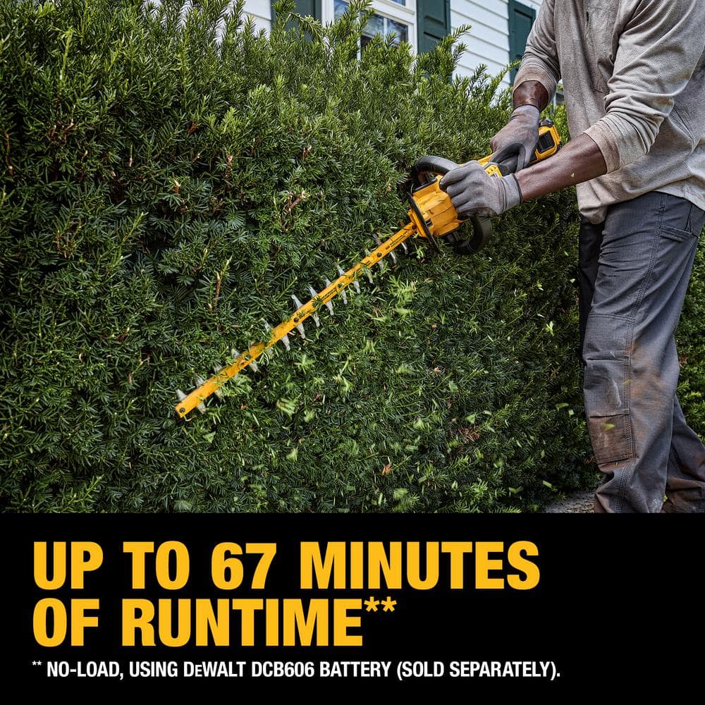 DEWALT FLEXVOLT 60V MAX 26 in. Brushless Cordless Battery Powered Hedge Trimmer Kit with (1) FLEXVOLT 2 Ah Battery & Charger DCHT870T1