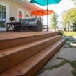 DEFY Extreme Wood Stain and Sealer in One - 5 Gallon Semi-Transparent Waterproof Coating for All Wood Types - Light Walnut
