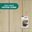DEFY Extreme Crystal Clear Outdoor Wood Stain and Sealer in One – Clear Waterproof Sealant for Wood Decks, Fences, & Siding, 5 Gal, Made in USA