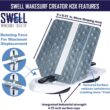 SWELL Wakesurf Creator H3X - High Performance Wake Shaper - Rotating with Hydrodynamic Texture SWELL Wakesurf Creator H3X - High Performance Wake Shaper - Rotating with Hydrodynamic Texture