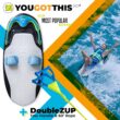 ZUP You Got This 260 Board and Handle Combo with EVA Foam Padding, All-in-One Kneeboard, Wakeboard, Wakeskate, and Wakesurf Board for Kids, Teens, and Adults, 51.7