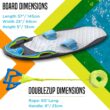 ZUP You Got This 260 Board and Handle Combo with EVA Foam Padding, All-in-One Kneeboard, Wakeboard, Wakeskate, and Wakesurf Board for Kids, Teens, and Adults, 51.7