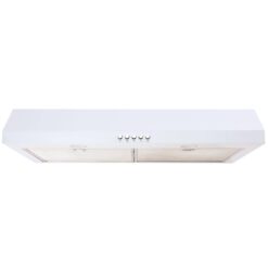 Vissani Caprelo 30 in. 320 CFM Convertible Under Cabinet Range Hood in White with LED Lighting and Charcoal Filter QR254WY