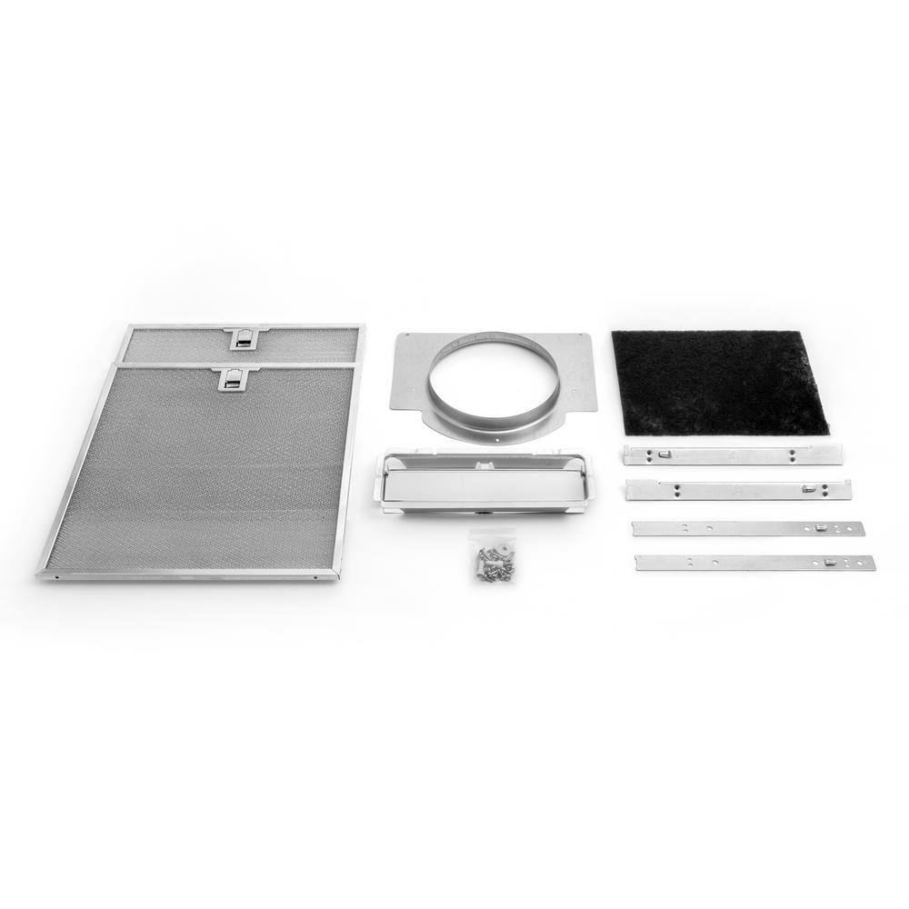 Vissani Caprelo 30 in. 320 CFM Convertible Under Cabinet Range Hood in White with LED Lighting and Charcoal Filter QR254WY