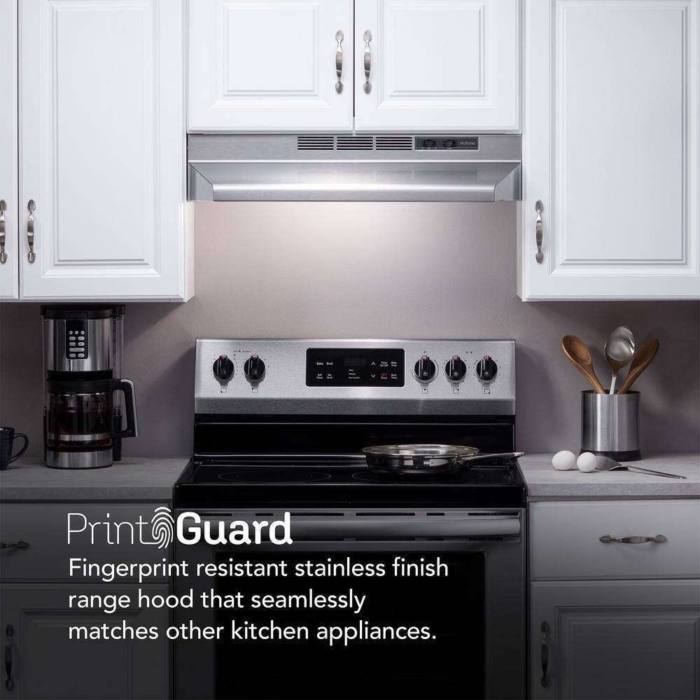 Broan-NuTone RL6200 Series 30-Inch Ductless Under-Cabinet Range Hood, Stainless Steel Finish RL6230SF