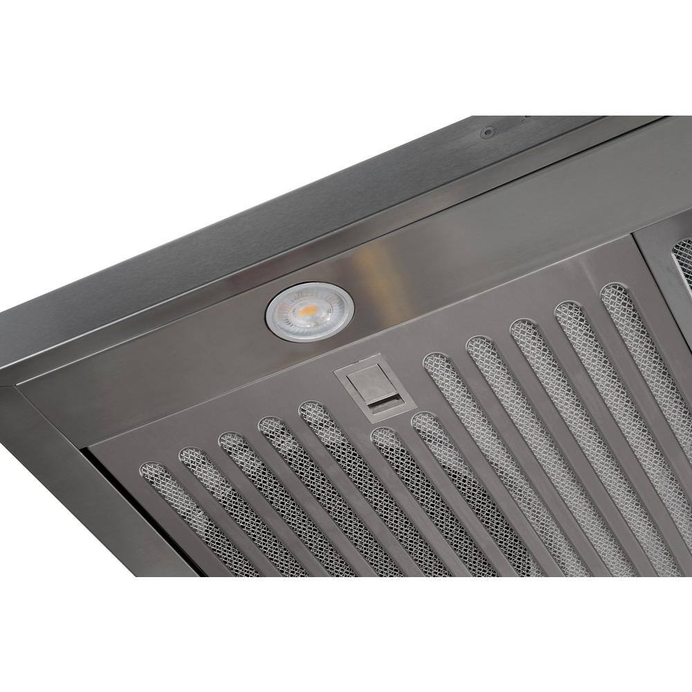Vissani Cenza 30 in. 340 CFM Convertible Under Cabinet Range Hood in Stainless Steel with Electronic Touch Controls QR255S