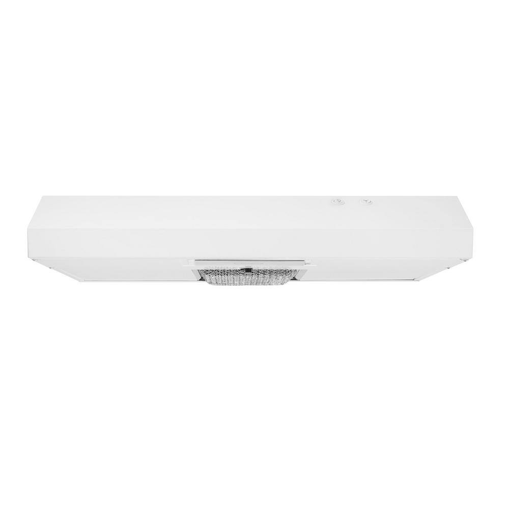 Vissani Arno 30 in. 240 CFM Convertible Under Cabinet Range Hood in White with Lighting and Charcoal Filter 30WHC19PRT