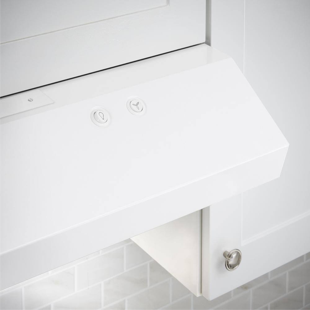 Vissani Arno 30 in. 240 CFM Convertible Under Cabinet Range Hood in White with Lighting and Charcoal Filter 30WHC19PRT