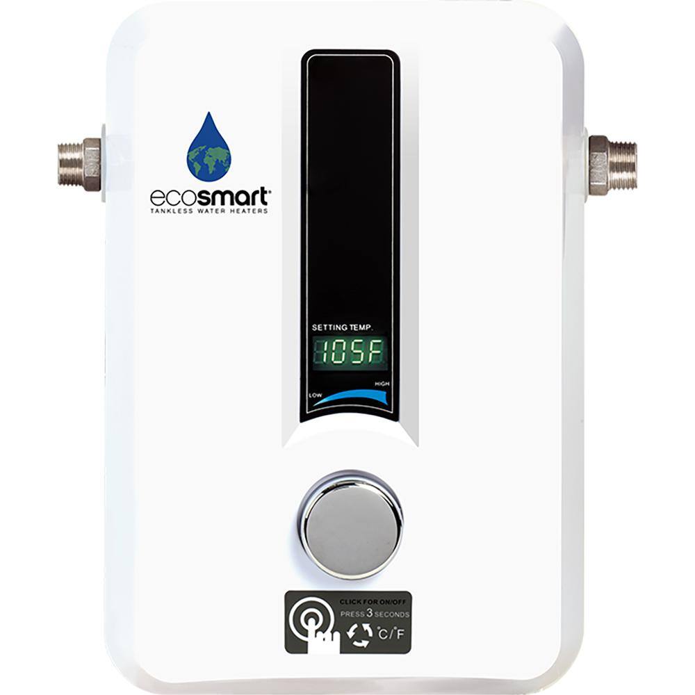 EcoSmart 13 kW 2.54 GPM 240-Volt Electric Tankless Water Heater ECO 11 EcoSmart 13 kW 2.54 GPM 240-Volt Electric Tankless Water Heater ECO 11