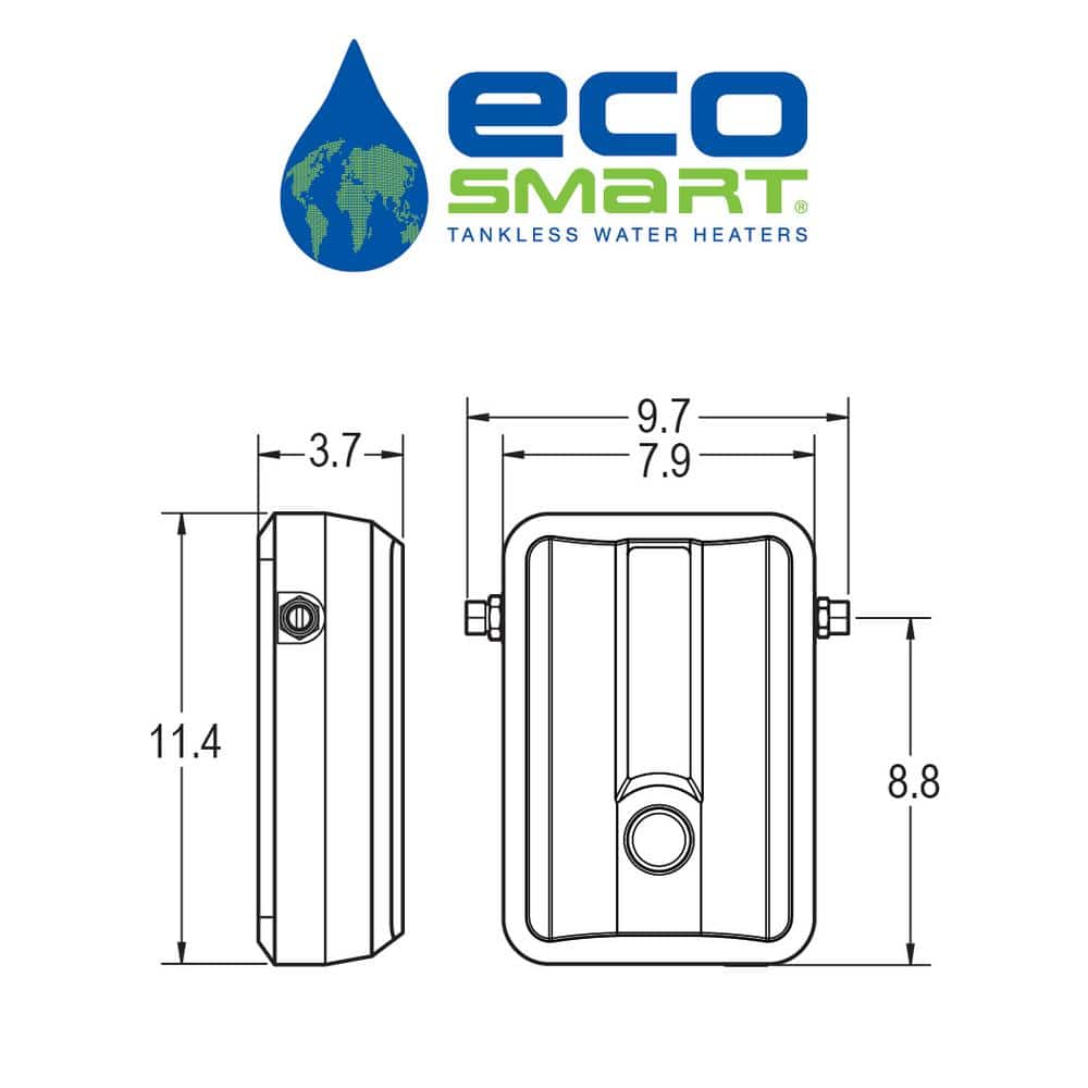 EcoSmart 13 kW 2.54 GPM 240-Volt Electric Tankless Water Heater ECO 11 EcoSmart 13 kW 2.54 GPM 240-Volt Electric Tankless Water Heater ECO 11