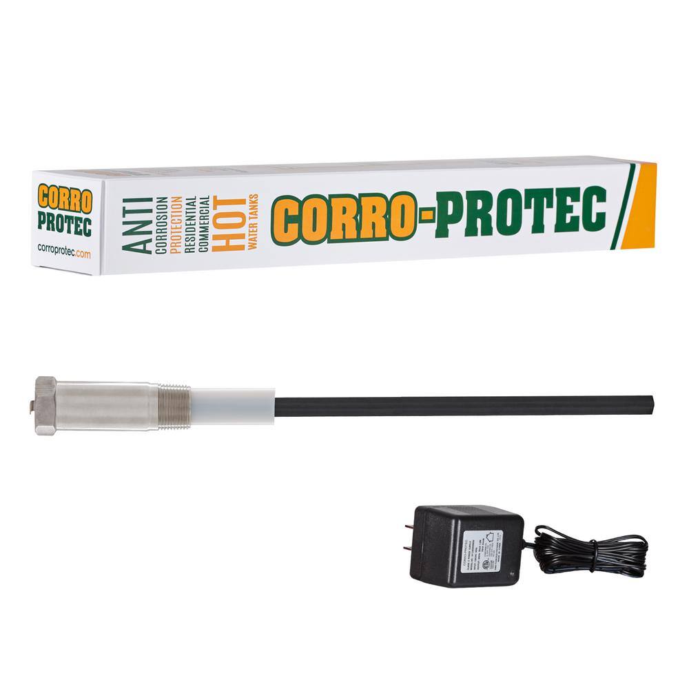 CORRO-PROTEC Powered Anode Rod For 90-120 Gal. Residential Water Heater CORRO-PROTEC Powered Anode Rod For 90-120 Gal. Residential Water Heater, Eliminates Sulfur Smell, Stops Corrosion, 20-year warranty 96388