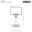 Lifetime Poolside Basketball System in White and Blue 91187
