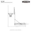 Lifetime Poolside Basketball System in White and Blue 91187