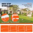 SKYSHALO Portable Soccer Goal, 12 x 6 ft. Soccer Net, Adults Kids Backyard Soccer Net, Large Practice Soccer Net PVCZQMPVC1262YDO0V00710