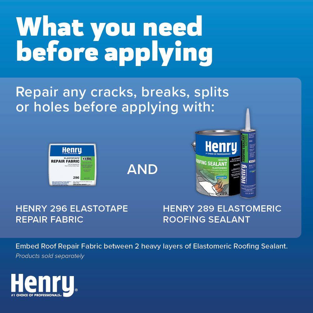 Henry 587 Dura-Brite White 100% Acrylic Elastomeric Reflective Roof Coating 4.75 gal. HE587871 Henry 587 Dura-Brite White 100% Acrylic Elastomeric Reflective Roof Coating 4.75 gal. HE587871