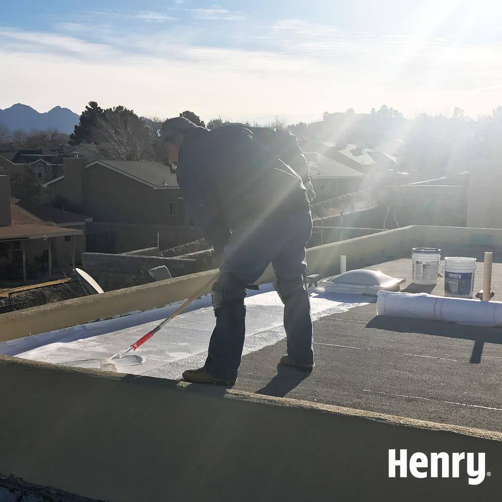 Henry 587 Dura-Brite White 100% Acrylic Elastomeric Reflective Roof Coating 4.75 gal. HE587871 Henry 587 Dura-Brite White 100% Acrylic Elastomeric Reflective Roof Coating 4.75 gal. HE587871