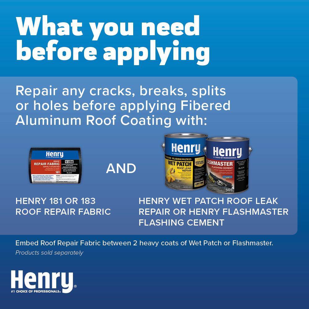 Henry 555 Fibered Aluminum Reflective Roof Coating 4.75 gal. HE555019 Henry 555 Fibered Aluminum Reflective Roof Coating 4.75 gal. HE555019