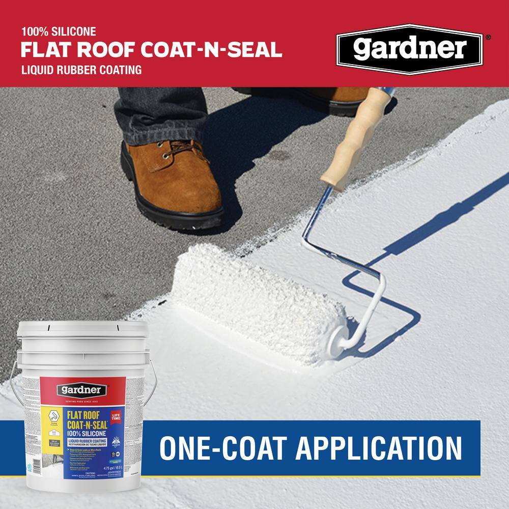 Gardner 4.75 Gal. Flat Roof Coat-n-Seal Liquid Rubber Coating SK-8245 Gardner 4.75 Gal. Flat Roof Coat-n-Seal Liquid Rubber Coating SK-8245