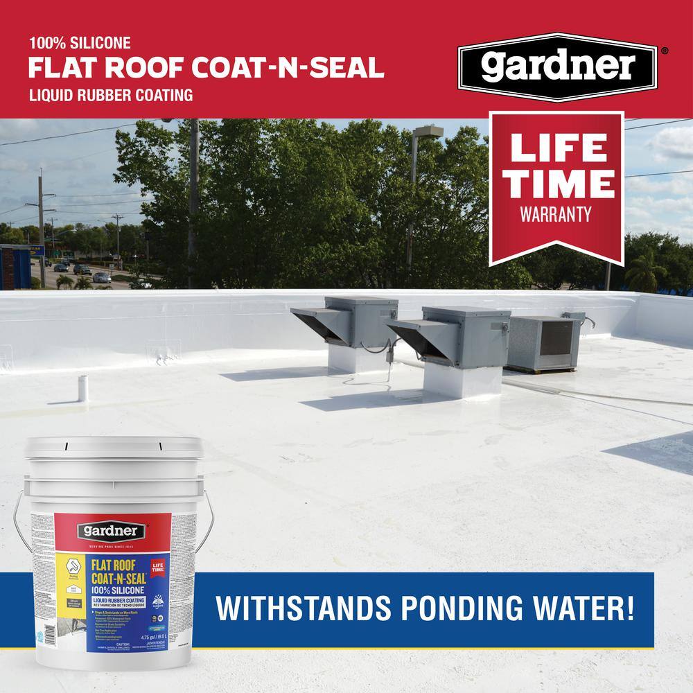 Gardner 4.75 Gal. Flat Roof Coat-n-Seal Liquid Rubber Coating SK-8245 Gardner 4.75 Gal. Flat Roof Coat-n-Seal Liquid Rubber Coating SK-8245